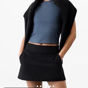 Athleta Brooklyn Heights Black Skort, Size 10 NWT